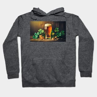 beer clover and gold Hoodie